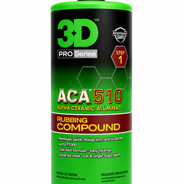 3D ACA 510 Rubbing Compound – Абразивна полираща паста за премахване на драскотини и следи от шлайфане (946 мл)